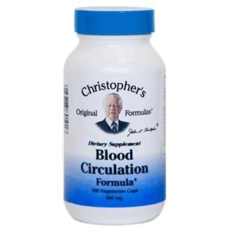 Dr. Christopher's Original Formulas Blood Circulation Formula Capsules, 475mg, 100