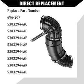 696-207 Engine Air Intake Hose Compatible with Dodge Ram/Ram 2500/3500/4000/45000/5500 2007-2018 OEM Part # 53032944AC 53032944AD 53032944AE 53032944AF 53032944AG 53032944AH 53032944AK 53032944AL