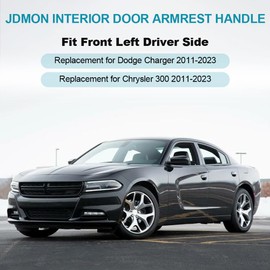 JDMON Front Left Driver Side Interior Door Armrest Replacement for Dodge Charger Chrysler 300 2011-2023 Inner Door Handle Replacement for 1WK37DX9AB