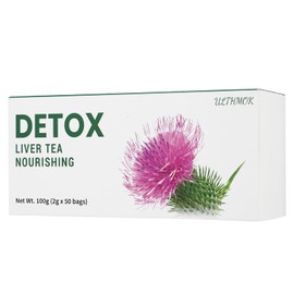 Detox Tea, Helps Detoxify Liver, Supports Liver Regeneration and Healthy Digestion, 50 Tea Bags with Milk Thistle and Dandelion