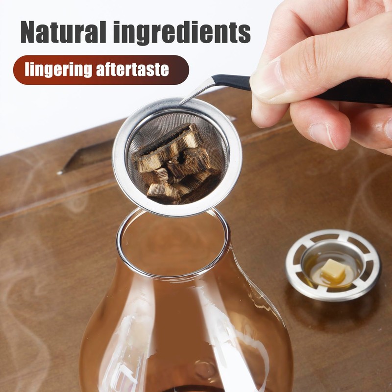 Glass Incense Holder for Sticks, Wooden Incense Stick Holder with