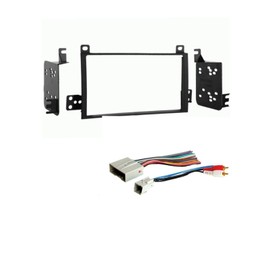 Car Stereo Dash Kit and Wire Harness Combo to Install a Double Din Size Aftermarket Radio for 2003-2011 Lincoln Town Car
