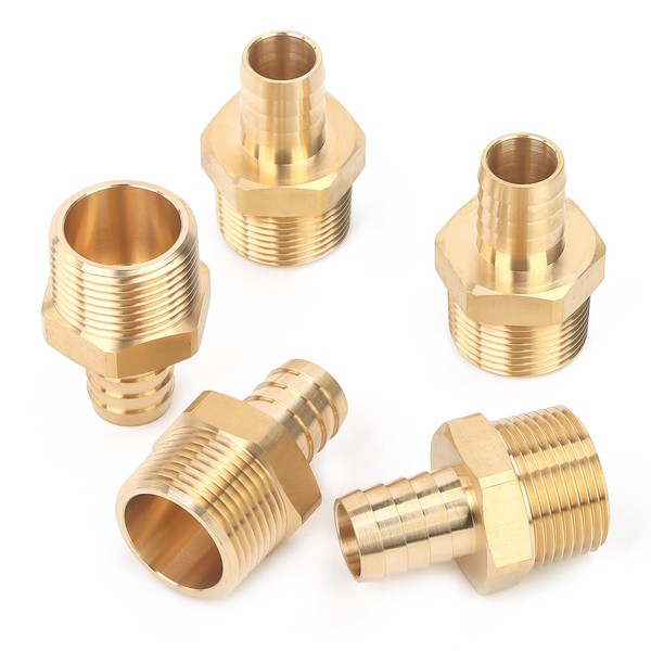 LTWFITTING Brass Fitting Connector 3/4-Inch Hose Barb x 1-Inch NPT