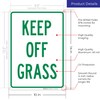 Vertical Keep Off Grass Sign, 10x14 Inches, Rust Free .040