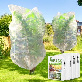 YUYIUS Fruit Tree netting, Blueberry Bush Netting Cover for Garden Protection, 4Pcs 5.3x5.3 FT Garden Plant Netting Pest Barrier for Raised Beds for Strawberry, Tomato, Bug Mesh Net from Bird, Cicadas
