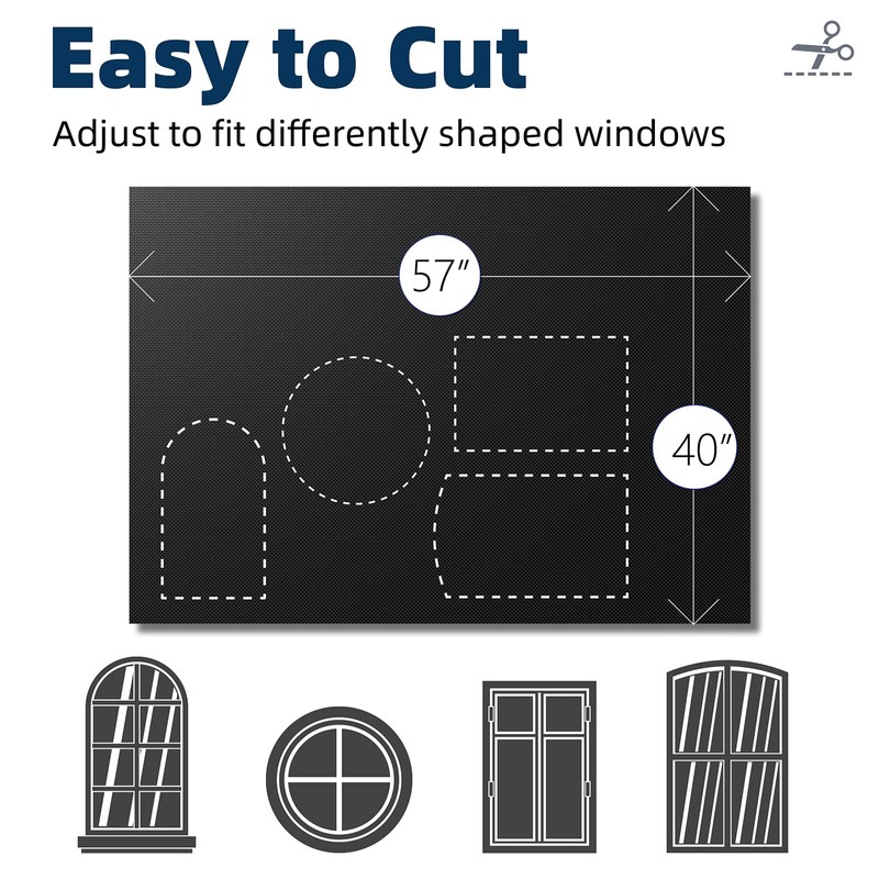NIGHTON Portable Blackout Curtains 40"×57" Strong Hook and Loop Tape
