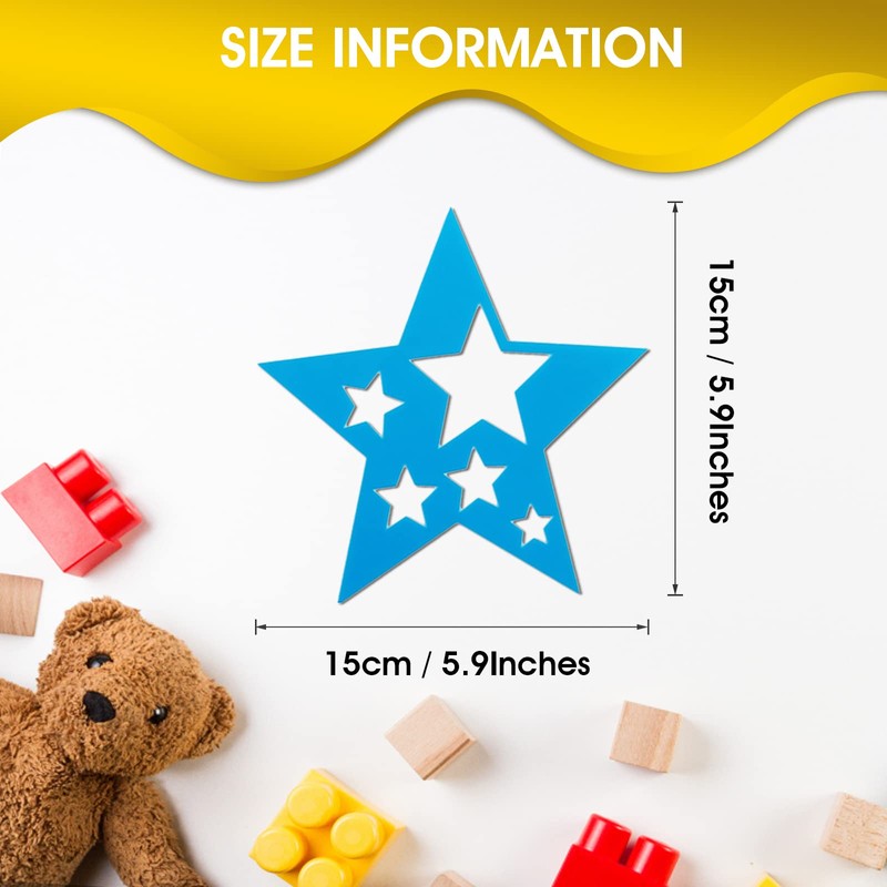 16 Pcs Geometric Shapes Stencils for Kids-Geometric Drawings Templates, Reusable