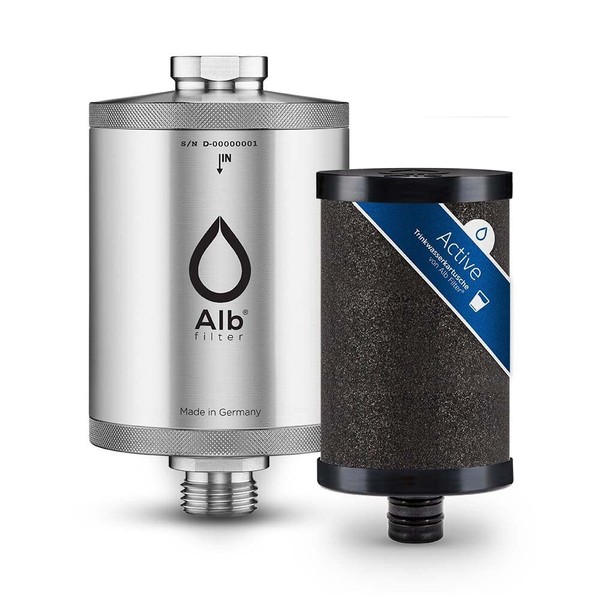 Alb Filter® Active drinking water filter reduces harmful substances, heavy metals, stainless steel, natural