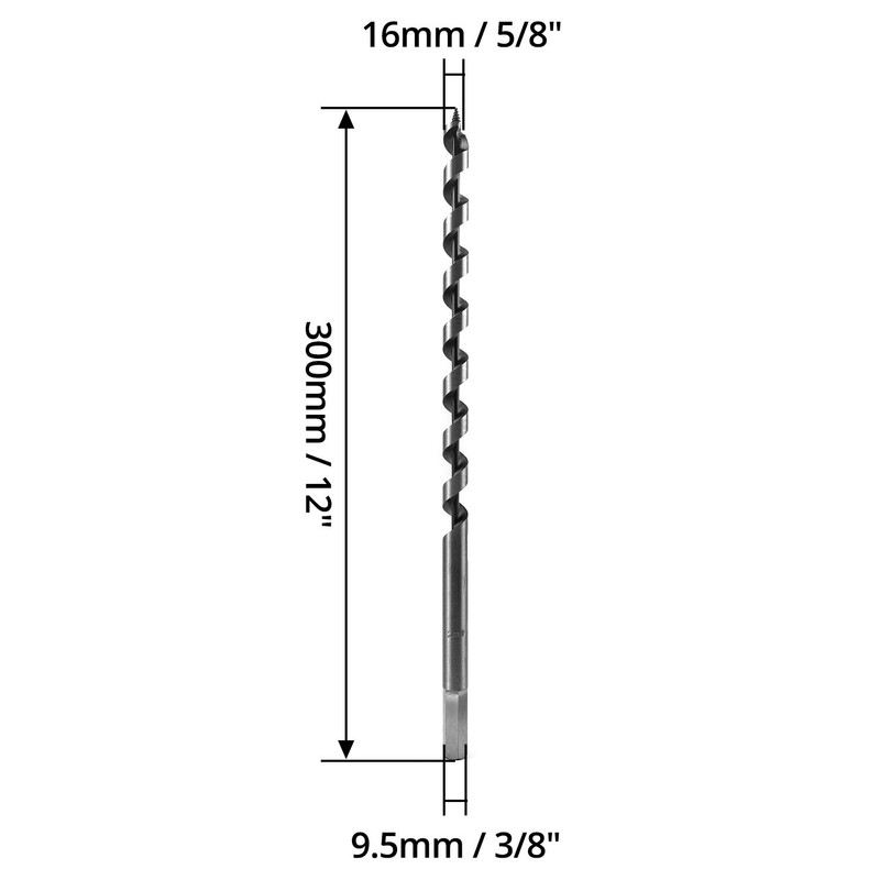 QWORK Auger Drill Bit for Wood, 5/8 Inch Diameter x