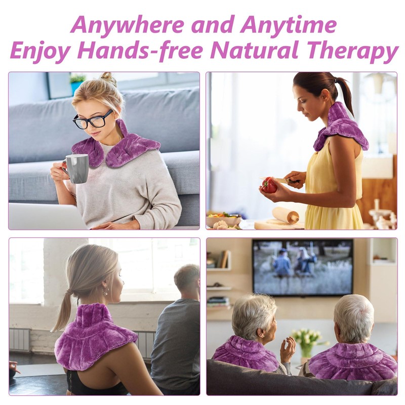 RelaxCoo Microwavable Heating Pad for Neck, Shoulders, and Back -