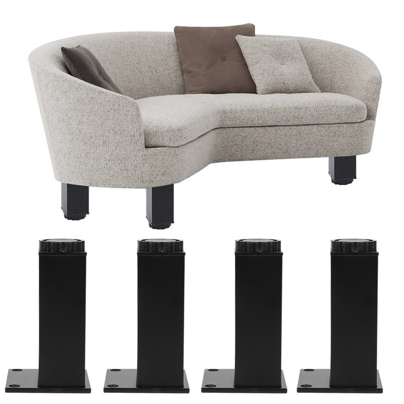 4pcs Aluminum Alloy Adjustable Feet Sofa Bed Foot Legs Support