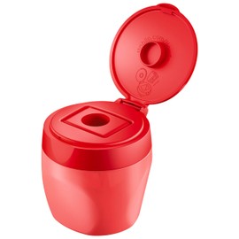 STABILO woody 3-in-1 Robust Can Sharpener for Extra Thick Pencils Red