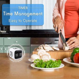 Cu-be Timer, Kitchen Timer, Gravity Sensor Flip Cu-be Timer, LED Display Silent Countdown Timer, Digital Kitchen Timers for Work, Study, Meeting, Cooking, Fitness (Black)