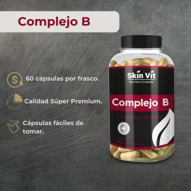 Complejo B Vitamina B1 B2 B3 B5 B6 B12 Skin Vit Super Premium