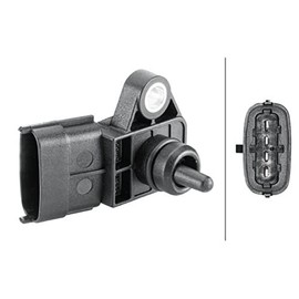 HELLA 6PP 358 152-311 Sensor, boost pressure - 4-pin connector - Bolted