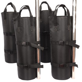 Buckle Straps and Zipper Top Sand Bags for Canopy Legs (120LBS Load Capacity) Sandbags for Weight Set of 4 (Without Sand)