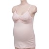 Maternity One-Touch Hook Nursing Pad Compatible Cotton Spandex Strap Bra Tank Top SN1403-0392 Beige/L