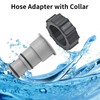 HongFuFu 4 Pack Pool Hose Adapter with 4 PCS Clamps,