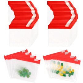 Pill bags, zip bags, small plastic bags, 48 pieces bags with zip, bags, plastic bags, mini bags, zip bags, small, resealable bags, mini zip bags