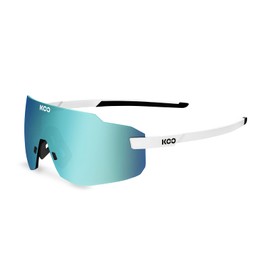 KOO Supernova Sunglasses I 100% UV Protection, Multi-Sport, Running & Cycling Performance Sunglasses - White Torquoise
