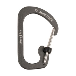Nite Ize CSLA2-09-R6 SlideLock Carabiner, Aluminium Latch, Anthracite, #2