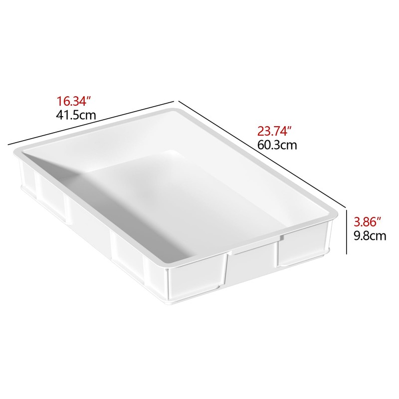 Callyne 4-Pack Commercial Pizza Dough Proofing Box, Stackable Dough Proofing