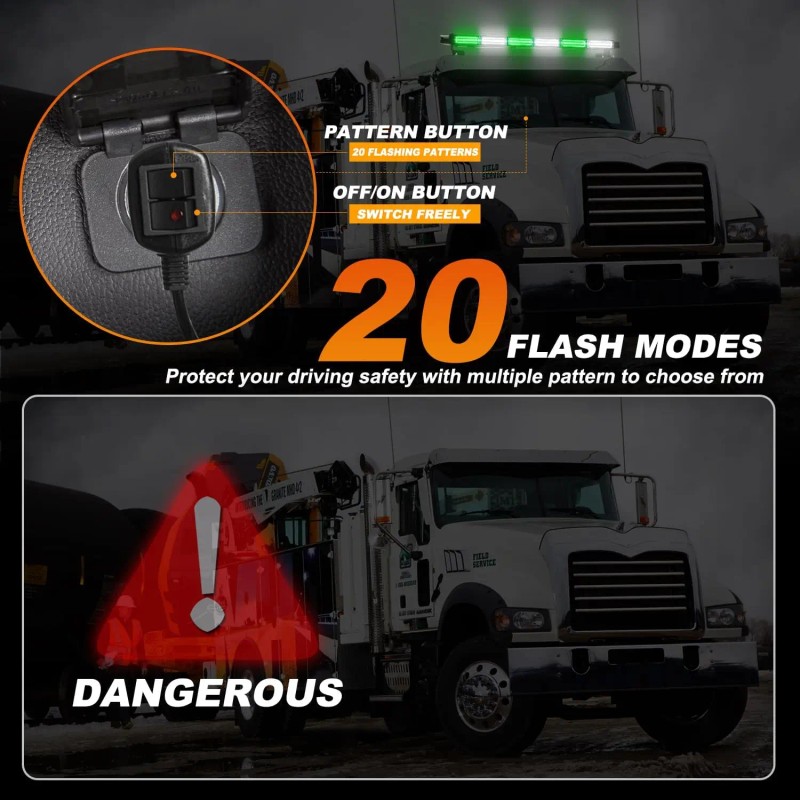 Flashing Traffic Light 26inch 126 LED Emergency Rooftop Strobe Light