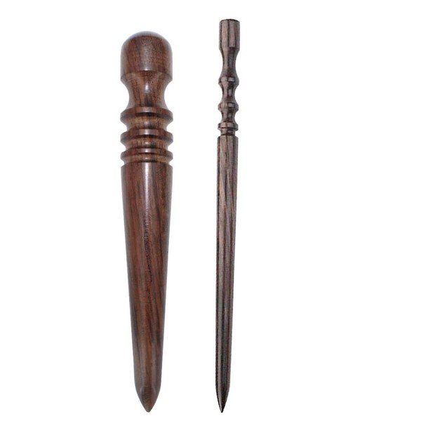 ARTCXC 2pcs(Coarse and Fine) Leather Craft Tapered Edge Slicker Solid