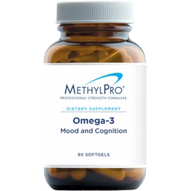 MethylPro Omega 3 Fish Oil Supplements - EPA DHA Omega 3 Fatty Acids to Support a Healthy Mood and Cognition - Pairs Well with L-Methylfolate - (90 Capsules)
