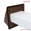 Kair Brown Cowled Outlet Grille 155mm External Dimension Wall Vent
