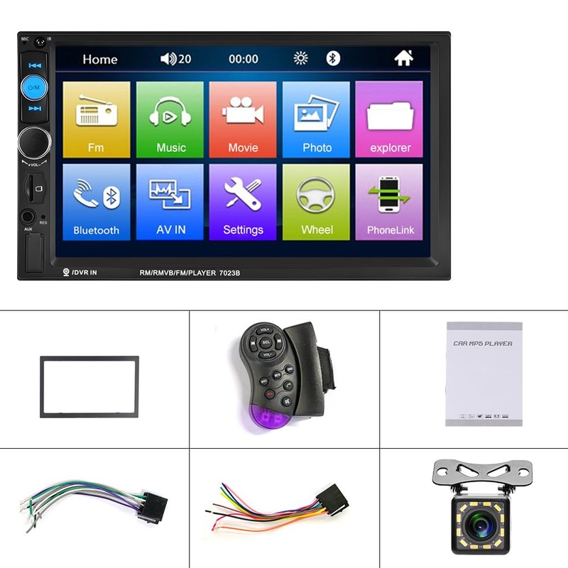Camecho Car Stereo 2 Din Car Radio 7" MP5 Player
