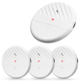 Wsdcam Glass Break Sensor Alarm 125dB Ultra-Slim Wireless Glass Break Detector Window Alarm Vibration Sensor for Home Window and Door Security - 4 Pack