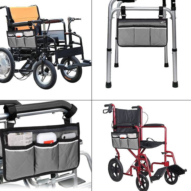 Secure Storage Bag for Wheelchairs, Mobility Aid Wheelchair Accessories Bag,