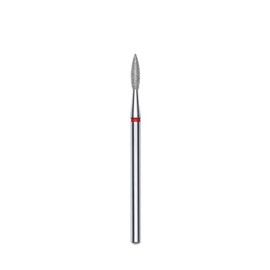 STALEKS PRO - Diamond Bit - Sharp Flame (Red Ring) I Attachment for Nail Cutters I Grinding Attachment for Electric Grinding Equipment I Nail Drill Bit for Apparative Manicures and Pedicures (FA11R021/8)