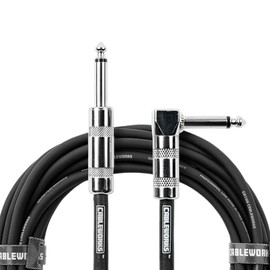 Cableworks By Gator Cases Backline Series Standard - Cable de instrumento de ángulo recto a recto de 20 pies; (GCWB-INS-20RA)