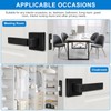 Hasmikit 10 Pack Matte Black Door Handles Privacy Door Levers,