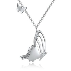 Butterfly Necklaces for Women 925 Sterling Silver Butterfly Pendant Butterfly Jewellery Gifts for Women Girls