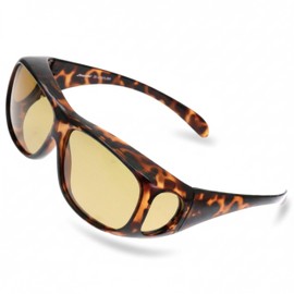 Zealot ZE-OG01L Bright, Non-Glare, Made in Japan, Anti-Fog, Polarized Lens, 11 Colors, Over Glass, Sunglasses, UV Protection, Blue Light Cut, For Driving, brown demi