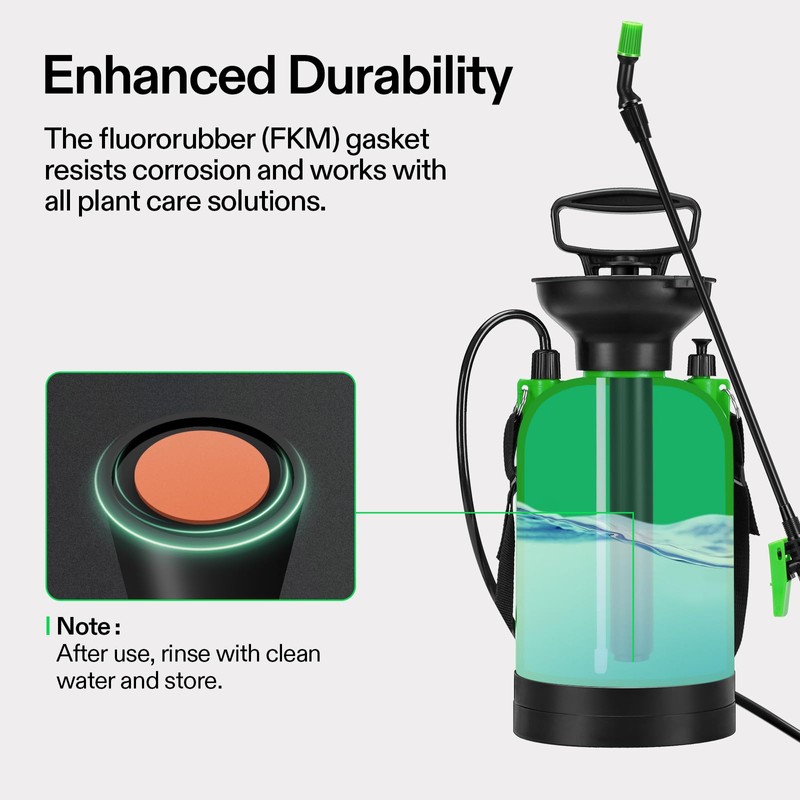 VIVOSUN 1.35-Gallon Pump Sprayer, Pressurized Lawn & Garden Sprayer with