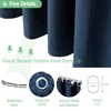 Dynamene Extra Long Shower Curtain,84 Inch Long Waffle Weave Weighted