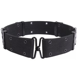 Rothco Military Style Pistol Belt With Metal Buckles - Rothco Black or White 48" Belts - Black