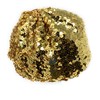 Cadoline Gold Womens Elastic Sequin Polyester Flapper Cap Hat 23cm