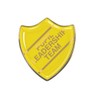 Pupil Leadership Team Yellow School Shield Badge