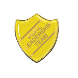 Pupil Leadership Team Yellow School Shield Badge