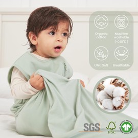 kaiya baby Unisex Sleeping Bag for Babies and Toddlers 0.5 Tog Sleep Sack 6-18 Months, Newborn Sleep Sack, Wearable Blanket Baby,One Piece Sleeveless,Gifts for Baby
