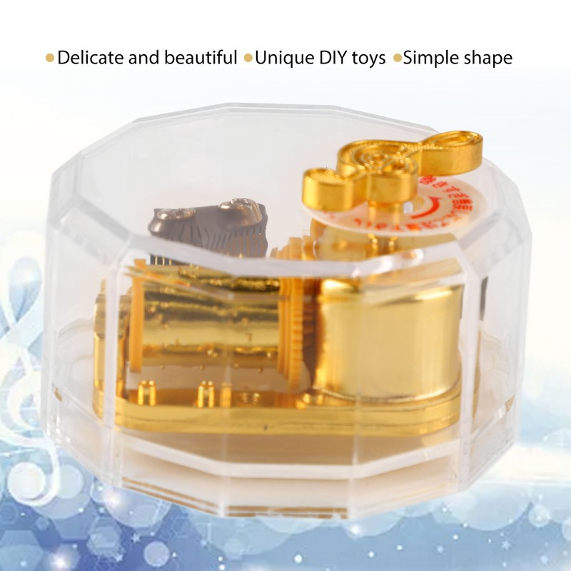 Acrylic Music Box Exquisite Beautiful DIY Clear Musical Box for