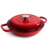 3 Quart Enameled Cast Iron Dutch Oven Ceramic Exterior Non-Stick