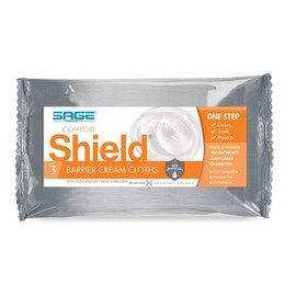 Comfort Shield Barrier Cream Cloths - 3 Cloths/pk - Incontinence Skin Care Wipes #7502 (50 Packages, 150 Wipes)