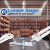 hykolity 10 Pack 4FT Linkable LED Utility Light Fixture, 4400lm,