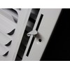 6"w x 6"h 4-Way Fixed Curved Blade AIR Supply Diffuser